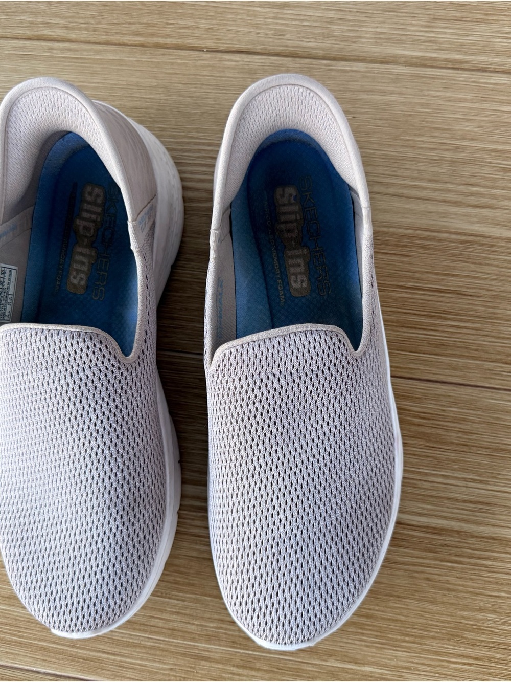 Skechers Slip-On Mesh Loafers in Light Pink